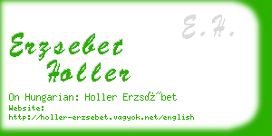 erzsebet holler business card